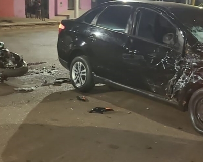Jovens de 20 anos morrem em grave coliso entre carro e moto em Rondonpolis