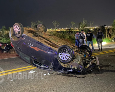 Coliso entre motos e carro deixa uma vtima fatal e dois feridos em Rondonpolis
