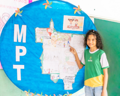 Estudante de Cuiab conquista prmio de melhor desenho de MT contra trabalho infantil