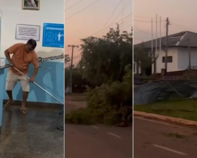 Temporal causa destruio e leva Porto dos Gachos a decretar calamidade pblica
