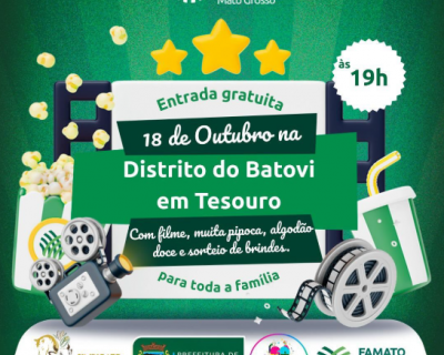 Cine Senar leva diverso e cinema ao ar livre para o Distrito do Batovi