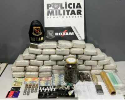 Rotam prende trio com 38 tabletes de maconha em Vrzea Grande