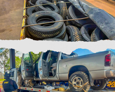 PRF apreende mais de 230 kg de drogas e carga de pneus contrabandeados em opera��es na BR-364, em Rondon�polis