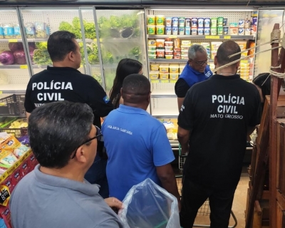 Pol�cia Civil e Vigil�ncia Sanit�ria fiscalizam mercados em Pocon�