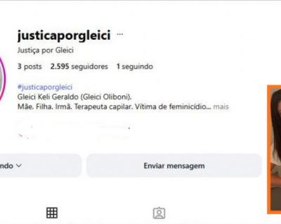 Filha de Gleici cria perfil e lidera luta por justi�a ap�s acusado ser declarado inimput�vel