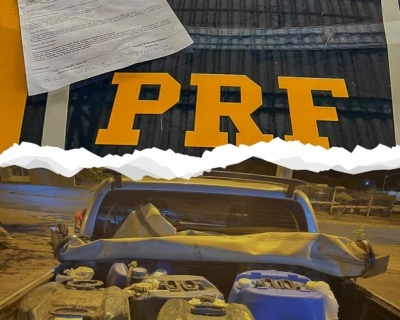 PRF apreende merc�rio e 250 litros de diesel e det�m dois homens na BR-174B