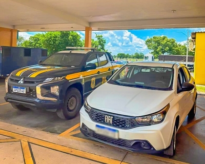 PRF recupera ve�culo roubado e prende foragido durante fiscaliza��o na BR-364, em Cuiab�