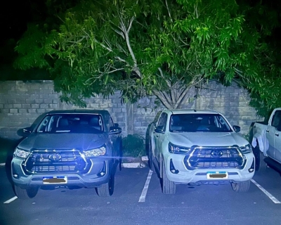 PM intercepta cegonha com duas caminhonetes adulteradas e prende homem por recepta��o