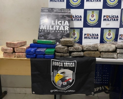 For�a T�tica prende duas mulheres com 28 tabletes de drogas em Cuiab�