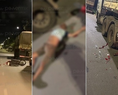 Motociclista fica em estado grave ap�s atingir traseira de carreta estacionada 