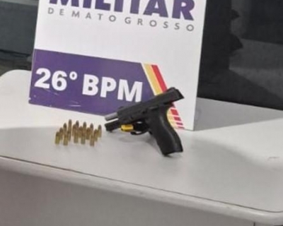 Polcia Militar detm quatro pessoas, apreende arma de fogo e 17 munies em Nova Mutum