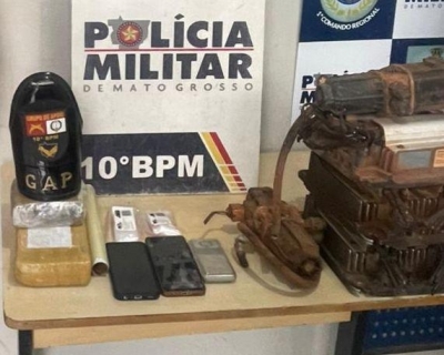 Polcia Militar prende homem e recupera mdulos de caminhes furtados avaliados em R$ 150 mil