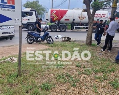 Caminhoneiro abandona veculo aps atropelar e matar motociclista em Cuiab(Video)