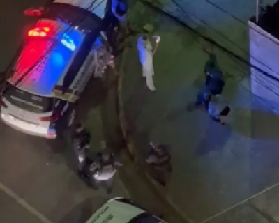 Policial atinge homem em situao de rua aps tentativa de furto e agresso (Vdeo)
