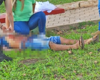 Homem � morto a facadas em pra�a central de Juara; suspeito foi identificado e est� foragido