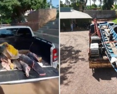 Ind�genas s�o presos com mais de uma tonelada de pescado irregular durante fiscaliza��o na Piracema em Rondon�polis