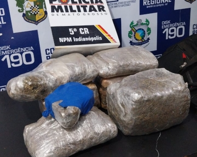 PM apreende dez quilos de supermaconha e prende homem por tr�fico de drogas