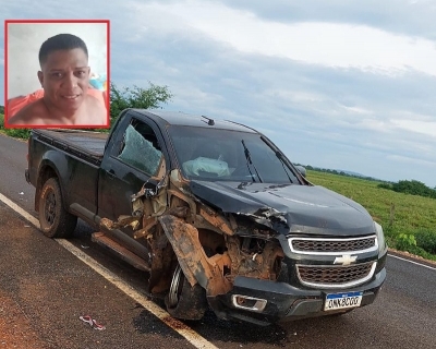 Motociclista morre ap�s colis�o com caminhonete na MT-060, em Pocon�(V�deo)