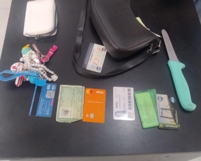 PM prende casal suspeito por roubos utilizando faca em Cuiab�