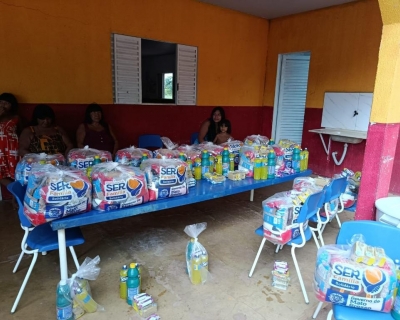 Governo de MT entrega 800 cestas de alimentos e kits de higiene a aldeias ind�genas do Xingu