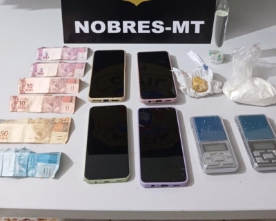 Pol�cia Civil prende casal de traficantes que mantinha com�rcio de drogas em Nobres