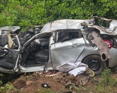 Colis�o frontal na BR-070 mata quatro pessoas de uma mesma fam�lia em General Carneiro