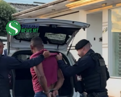 Homem � detido ap�s tentar matar esposa e filho durante confus�o familiar em Sorriso
