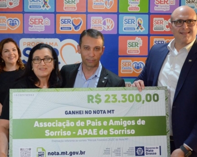 Institui��es receberam mais de R$ 380 mil por meio do Nota MT em 2025