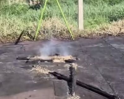 Parquinho infantil � destru�do por inc�ndio criminoso em Rondon�polis(V�deo)