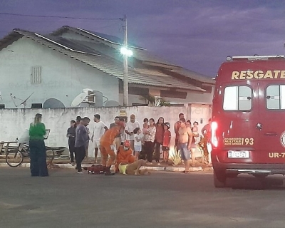 Colis�o em cruzamento deixa ciclista ferido em Nova Mutum