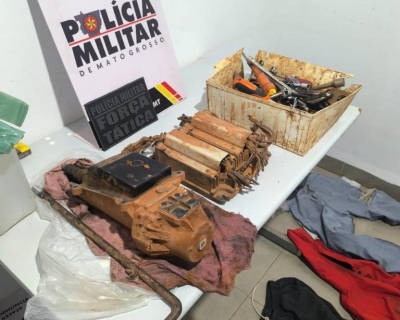 For�a T�tica prende tr�s faccionados por furto e recupera m�dulos de caminh�o