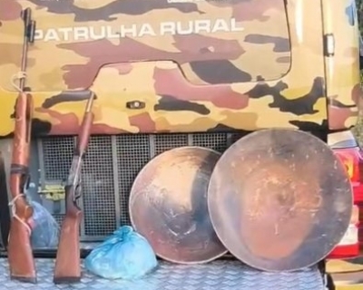 Garimpo irregular � fechado pela PM e tr�s s�o presos na zona rural de Alta Floresta