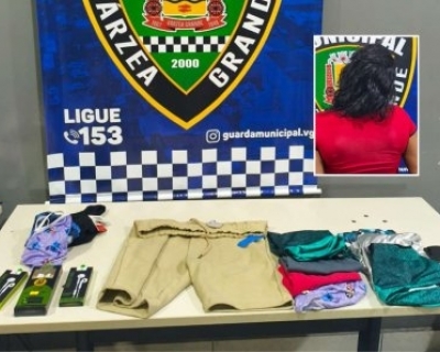 Mulher � detida ap�s s�rie de furtos em lojas no Centro de V�rzea Grande