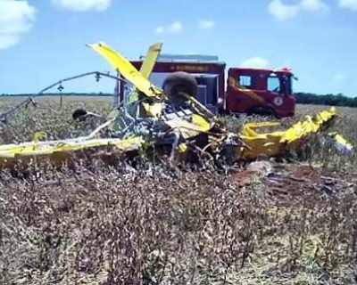 Piloto morre ap�s queda de avi�o agr�cola em regi�o rural de MT