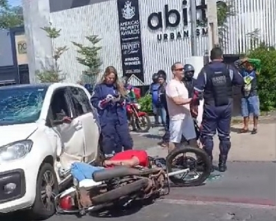 Acidente na Miguel Sutil termina com motociclista morto na tarde de s�bado(V�deo)