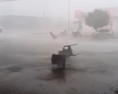 Temporal provoca alagamentos e danos em munic�pios do interior de Mato Grosso (V�deo)