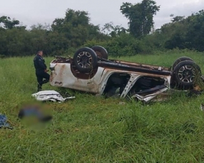 Capotamento deixa duas v�timas fatais na MT-413