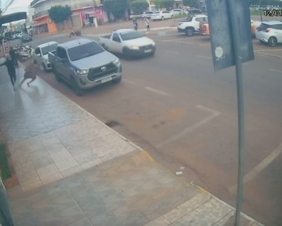 Idosa � agredida ao sair de padaria e suspeito � preso em Mirassol D�Oeste (V�deo)