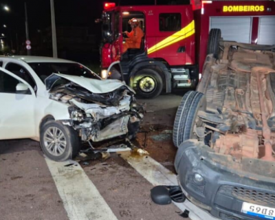 Capotamento ap�s colis�o deixa uma pessoa ferida em Sinop