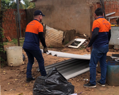 Defesa Civil do Estado envia materiais para fam�lia atingida por alagamento em S�o Pedro da Cipa