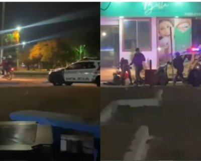 Dupla de moto em alta velocidade  atropelada por PMs