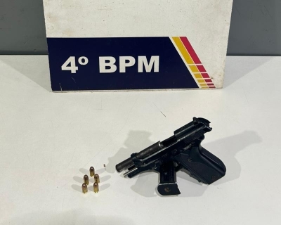 PM prende motorista por porte ilegal de arma de fogo ap�s amea�ar homem