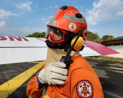40 militares fazem rescaldo de inc�ndio em parque estadual no Pantanal
