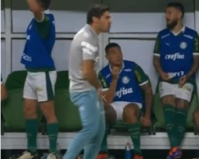 Abel Ferreira  punido com dois jogos de suspenso pelo STJD aps gesto obsceno na Copa do Brasil