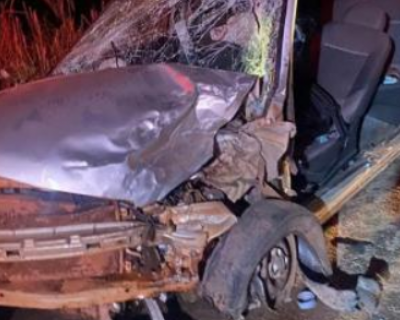 Coliso frontal deixa duas pessoas feridas em Juscimeira