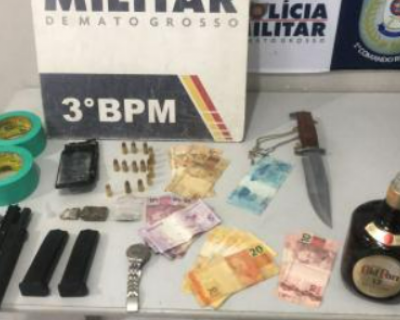 Pol�cia Militar intercepta quadrilha armada no Coxip� do Ouro; quatro suspeitos foram detidos