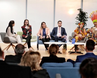 Primeira-dama de MT apresenta SER Famlia e SER Famlia Indgena na COP 28