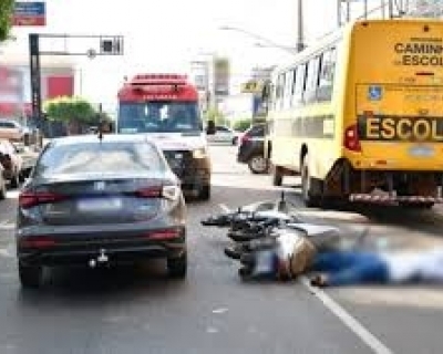 Motociclista perde a vida em acidente no Centro de Rondonpolis