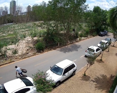 Imagens de c�meras do Vigia Mais MT ajudam a prender suspeito de furtar estepes de carros em Cuiab�