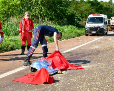 Idoso morre atropelado por caminho boiadeiro na MT-130 em Rondonpolis